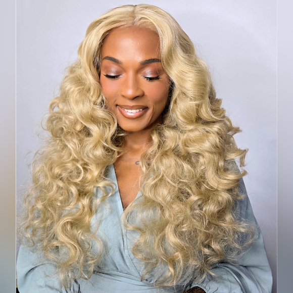 Sensationnel Human Hair Blend Lace Front Wig BareLace Glueless Full Lace Unit 4 - Picture 5 of 7